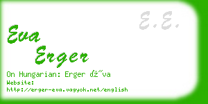 eva erger business card
